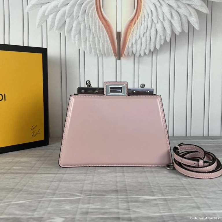 Affordable HOT Bag In Fendi Cut Calf Cherry Peekaboo Mini Leather 0731